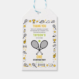 It’s Game Time Tennis 1st Birthday – Fun Kids Part Geschenkanhänger