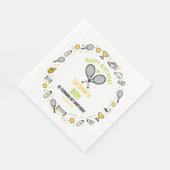 It’s Game Time Tennis 1st Birthday – Fun Kids  Serviette (Ecke)