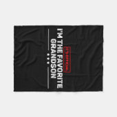 It’s I’m The Favorite Grandson Funny Humor Family Fleecedecke (Vorderseite (Horizontal))