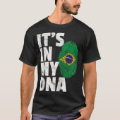 IT_S IN MEINE DNA Brasilianische Flagge Männer Fra T-Shirt (Vorderseite)
