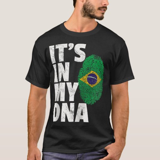 IT_S IN MEINE DNA Brasilianische Flagge Männer Fra T-Shirt (Vorderseite)