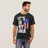 IT_S IN MEINE DNA Puerto Rico Flaggenstaatenkonfer T-Shirt (Vorne ganz)