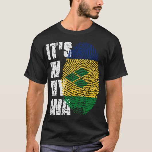 IT_S IN MEINE DNA St. Vincent _ Grenadines Flag St T-Shirt (Vorderseite)