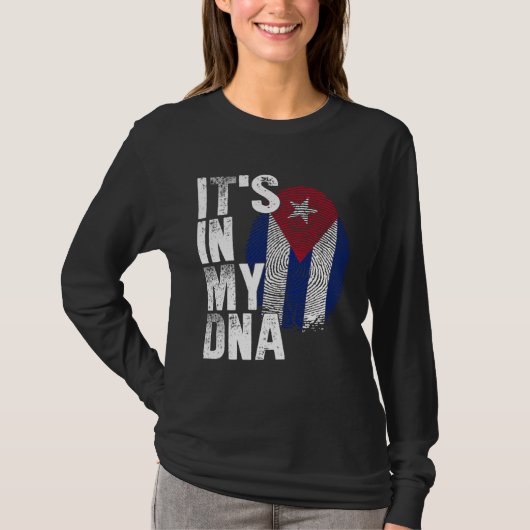 IT S IN MY DNA Cuba Flag Cuban Pride Mens Womens T-Shirt (Vorderseite)