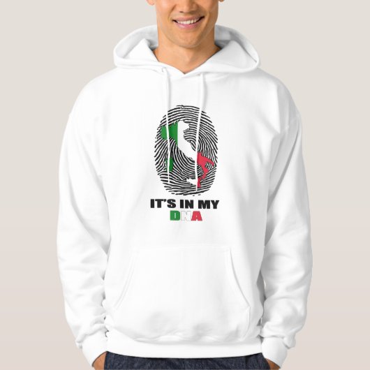 It’s In My DNA Italy Patriotic Proud Italian Hoodie (Vorderseite)
