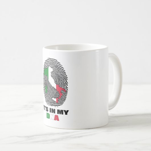 It’s In My DNA Italy Patriotic Proud Italian Kaffeetasse (VorderseiteRechts)