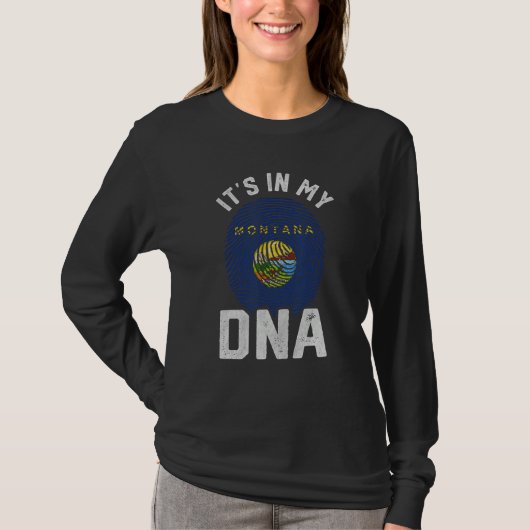 It s In My DNA Montana Flag Mens Womens Pride T-Shirt (Vorderseite)