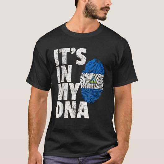IT S IN MY DNA Nicaragua Flag Pride National Count T-Shirt (Vorderseite)