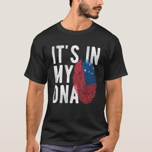 it s in my DNA Samoa flag Fingerprint T-Shirt (Vorderseite)