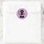IT S LIEBE - Niedlicher Schwarz Kat & Herz Sticker (Tasche)