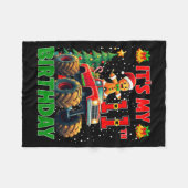 It’s My 11th Birthday Gingerbread Monster Truck Ch Fleecedecke (Vorderseite (Horizontal))