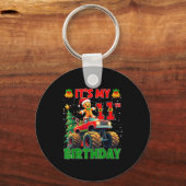 It’s My 11th Birthday Gingerbread Monster Truck Ch Schlüsselanhänger (Vorderseite)