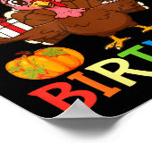 It’s My 17th Birthday Turkey With Cake Present Pum Poster (Ecke)