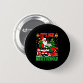 It’s My 3rd Birthday Santa Christmas Outfit 3 Year Button (Vorne & Hinten)