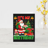 It’s My 3rd Birthday Santa Christmas Outfit 3 Year Karte (Gelbe Blume)