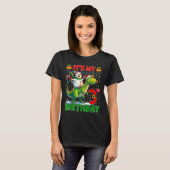 It’s My 3rd Birthday Xmas Snowman Riding Dinosaur T-Shirt (Vorne ganz)
