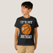 It’s My 4th Birthday Basketball Design T-Shirt (Vorne ganz)