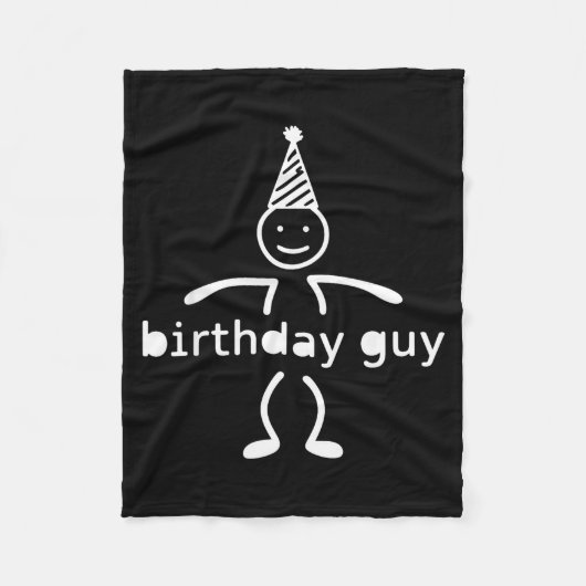 It S My Birthday Party Smile Face Stick Funny Birt Fleecedecke (Vorderseite)