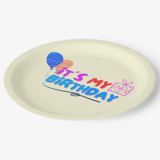 IT´S MY BIRTHDAY TODAY PAPPTELLER (Schrägansicht)