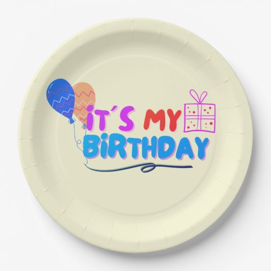 IT´S MY BIRTHDAY TODAY PAPPTELLER (Vorderseite)