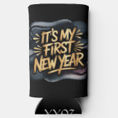 It’s My First New Year in Black and Gold Favor Selters Dosenkühler (Rückseite)