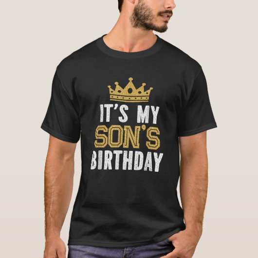 It s My Son s Birthday Party Family Matching  T-Shirt (Vorderseite)