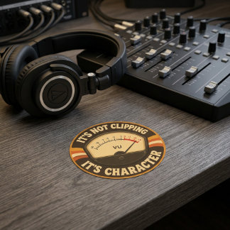 It’s Not Clipping, It’s Character – Audio Engineer Runder Aufkleber