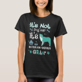 It_s Not Hair It_s Australian Shepherd Glitzer T-Shirt (Vorderseite)