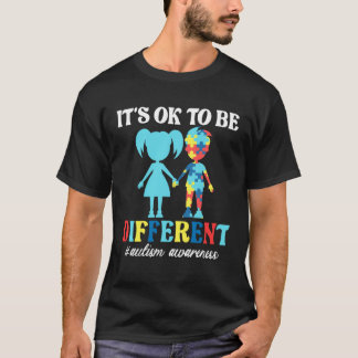 It s Ok To Be Different Autism Awareness Month Kid T-Shirt