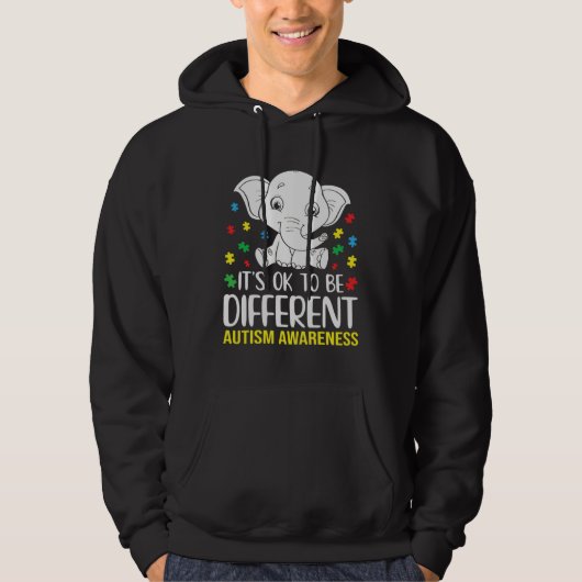 It s Ok to Be Different Autism Awareness Puzzle El Hoodie (Vorderseite)