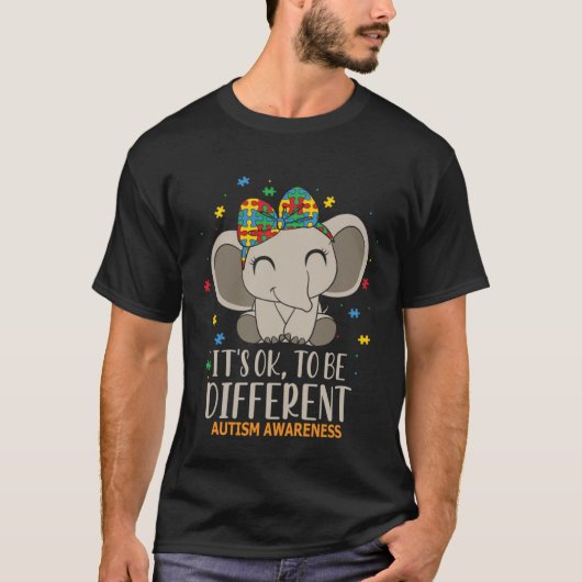 It s Ok to Be Different Autism Awareness Puzzle El T-Shirt (Vorderseite)