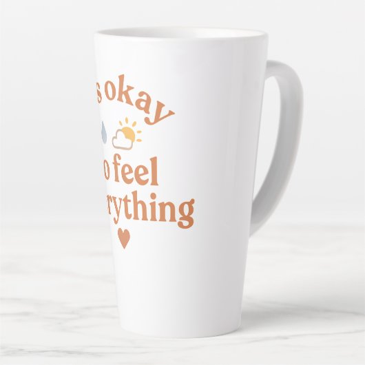 It’s Okay To Feel Everything shirt Mental Health Milchtasse (Rechte Ecke)