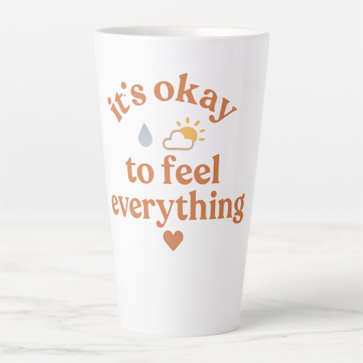It’s Okay To Feel Everything shirt Mental Health  Milchtasse (Vorderseite)