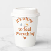 It’s Okay To Feel Everything shirt Mental Health Pappbecher (Vorderseite)