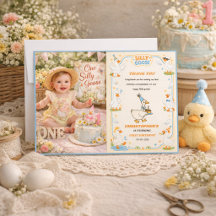 It’s ONE Silly Goose Retro 1st Birthday Fun Modern