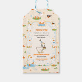 It’s ONE Silly Goose Retro 1st Birthday Fun Modern Geschenkanhänger (Vorderseite)