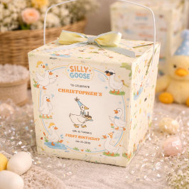 It’s ONE Silly Goose Retro 1st Birthday Fun Modern Geschenkschachtel