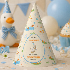 It’s ONE Silly Goose Retro 1st Birthday Fun Modern Partyhütchen