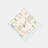 It’s ONE Silly Goose Retro 1st Birthday Fun Modern Serviette (Ecke)