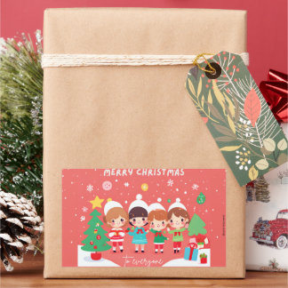 It´s so Kawaii Weihnachten | Kinder | Rechteckiger Aufkleber