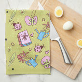 It’s Springtime Book Lovers Colorful Doodles Geschirrtuch (Viertel Falte)
