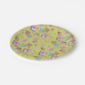 It’s Springtime Book Lovers Colorful Doodles Party Pappteller (Schrägansicht)