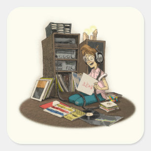 „It’s Still Rock & Roll to Me“-Sticker Quadratischer Aufkleber