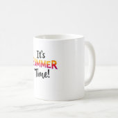 It’s Summer Time Rainbow Typography Mug Kaffeetasse (VorderseiteRechts)