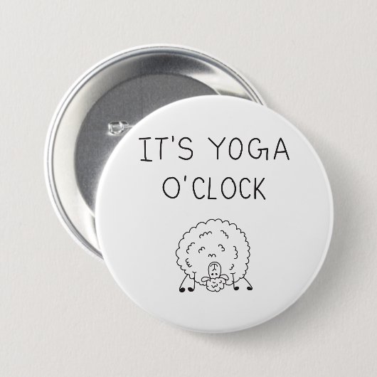 It’s Yoga O’Clock Sheep Button (Vorne & Hinten)