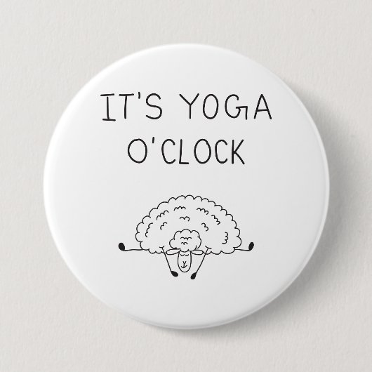 It’s Yoga O’Clock Sheep Button (Vorderseite)