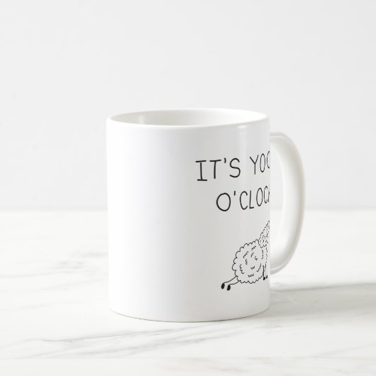 It’s Yoga O’Clock Sheep Kaffeetasse (VorderseiteRechts)