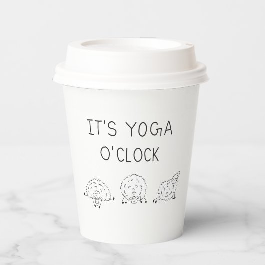 It’s Yoga O’Clock Sheep Pappbecher (Vorderseite)