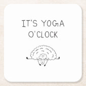 It’s Yoga O’Clock Sheep Rechteckiger Pappuntersetzer (Vorderseite)