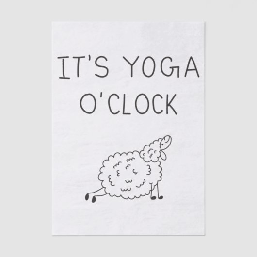 It’s Yoga O’Clock Sheep Seidenpapier (Vorderseite)